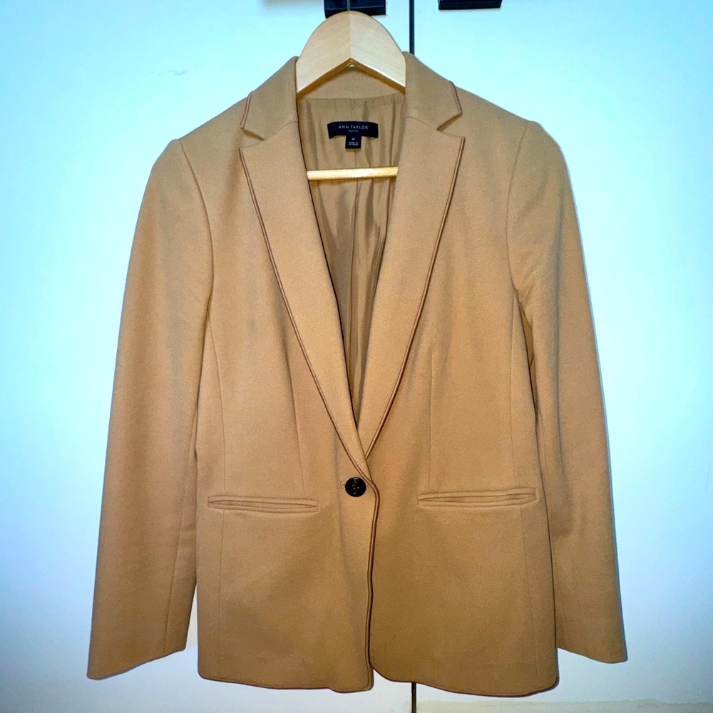 Ann Taylor petite camel blazer